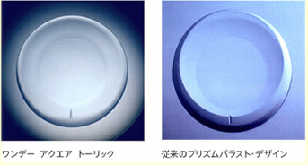 ワンデーアクエアトーリックと比較